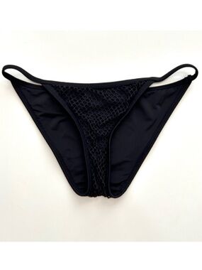 Corpo Bonito Women’s Black Fish Net Bikini Bottom Swimsuit